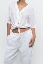 Load image into Gallery viewer, RAILS x White Linen Front-tie Blouse (S, M)
