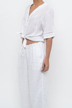 Load image into Gallery viewer, RAILS x White Linen Front-tie Blouse (S, M)