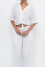 Load image into Gallery viewer, RAILS x White Linen Front-tie Blouse (S, M)
