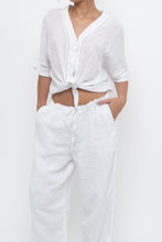 Load image into Gallery viewer, RAILS x White Linen Front-tie Blouse (S, M)