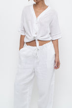 Load image into Gallery viewer, RAILS x White Linen Front-tie Blouse (S, M)