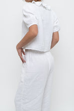 Load image into Gallery viewer, LITTLE MOON x Deadstock White Cotton Soft Front-tie Blouse (XS, S)