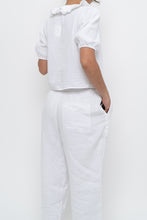 Load image into Gallery viewer, LITTLE MOON x Deadstock White Cotton Soft Front-tie Blouse (XS, S)