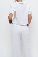 Load image into Gallery viewer, LITTLE MOON x Deadstock White Cotton Soft Front-tie Blouse (XS, S)