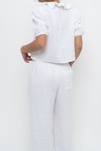 Load image into Gallery viewer, LITTLE MOON x Deadstock White Cotton Soft Front-tie Blouse (XS, S)