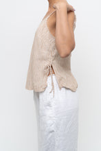 Load image into Gallery viewer, Vintage x GAP BODY Beige Striped Cotton, Linen Tank (XS, S)