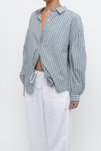 Load image into Gallery viewer, RAILS x Blue Striped Cotton-blend Buttonup (XS-L)