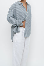 Load image into Gallery viewer, RAILS x Blue Striped Cotton-blend Buttonup (XS-L)