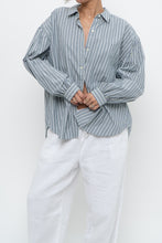 Load image into Gallery viewer, RAILS x Blue Striped Cotton-blend Buttonup (XS-L)