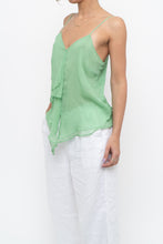 Load image into Gallery viewer, Vintage x LA SENZA Green Flowy Silk Tank (S)