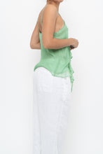 Load image into Gallery viewer, Vintage x LA SENZA Green Flowy Silk Tank (S)