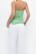 Load image into Gallery viewer, Vintage x LA SENZA Green Flowy Silk Tank (S)