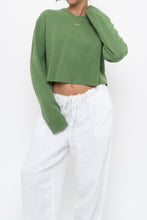 Load image into Gallery viewer, Vintage x Reworked Green Cashmere Cropped Sweater (XS-L)