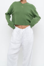 Load image into Gallery viewer, Vintage x Reworked Green Cashmere Cropped Sweater (XS-L)