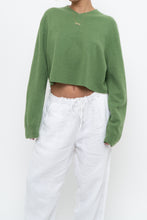 Load image into Gallery viewer, Vintage x Reworked Green Cashmere Cropped Sweater (XS-L)