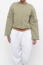 Load image into Gallery viewer, MOUSSY x Sage Green Cotton Cropped Cardigan (XS-M)