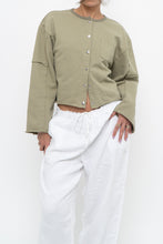 Load image into Gallery viewer, MOUSSY x Sage Green Cotton Cropped Cardigan (XS-M)