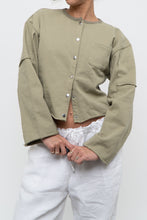 Load image into Gallery viewer, MOUSSY x Sage Green Cotton Cropped Cardigan (XS-M)