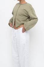 Load image into Gallery viewer, MOUSSY x Sage Green Cotton Cropped Cardigan (XS-M)