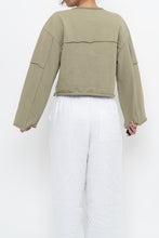 Load image into Gallery viewer, MOUSSY x Sage Green Cotton Cropped Cardigan (XS-M)