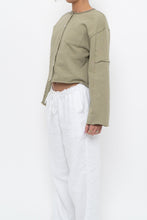 Load image into Gallery viewer, MOUSSY x Sage Green Cotton Cropped Cardigan (XS-M)