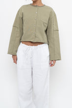 Load image into Gallery viewer, MOUSSY x Sage Green Cotton Cropped Cardigan (XS-M)