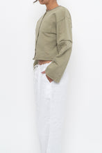 Load image into Gallery viewer, MOUSSY x Sage Green Cotton Cropped Cardigan (XS-M)