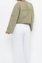 Load image into Gallery viewer, MOUSSY x Sage Green Cotton Cropped Cardigan (XS-M)