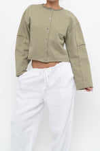 Load image into Gallery viewer, MOUSSY x Sage Green Cotton Cropped Cardigan (XS-M)