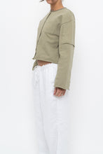 Load image into Gallery viewer, MOUSSY x Sage Green Cotton Cropped Cardigan (XS-M)