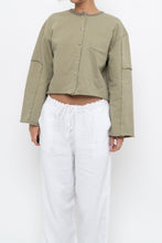 Load image into Gallery viewer, MOUSSY x Sage Green Cotton Cropped Cardigan (XS-M)