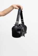 Load image into Gallery viewer, AG x Black Faux Leather Barrel Purse