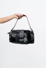 Load image into Gallery viewer, AG x Black Faux Leather Barrel Purse