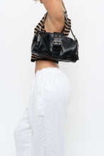 Load image into Gallery viewer, AG x Black Faux Leather Barrel Purse