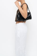 Load image into Gallery viewer, AG x Black Faux Leather Barrel Purse