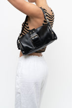 Load image into Gallery viewer, AG x Black Faux Leather Barrel Purse