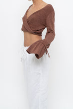 Load image into Gallery viewer, WHITE FOX x Brown Long Sleeve Knit Crop (XS, S)