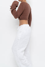 Load image into Gallery viewer, WHITE FOX x Brown Long Sleeve Knit Crop (XS, S)