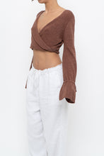 Load image into Gallery viewer, WHITE FOX x Brown Long Sleeve Knit Crop (XS, S)