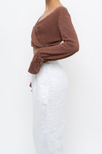 Load image into Gallery viewer, WHITE FOX x Brown Long Sleeve Knit Crop (XS, S)