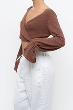 Load image into Gallery viewer, WHITE FOX x Brown Long Sleeve Knit Crop (XS, S)