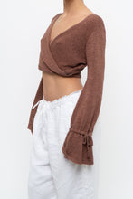 Load image into Gallery viewer, WHITE FOX x Brown Long Sleeve Knit Crop (XS, S)
