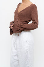 Load image into Gallery viewer, WHITE FOX x Brown Long Sleeve Knit Crop (XS, S)