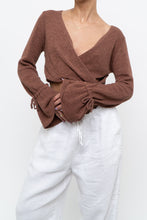 Load image into Gallery viewer, WHITE FOX x Brown Long Sleeve Knit Crop (XS, S)