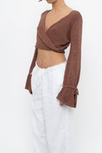 Load image into Gallery viewer, WHITE FOX x Brown Long Sleeve Knit Crop (XS, S)