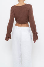 Load image into Gallery viewer, WHITE FOX x Brown Long Sleeve Knit Crop (XS, S)