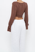 Load image into Gallery viewer, WHITE FOX x Brown Long Sleeve Knit Crop (XS, S)