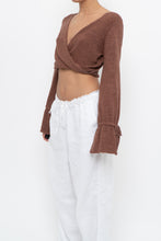 Load image into Gallery viewer, WHITE FOX x Brown Long Sleeve Knit Crop (XS, S)