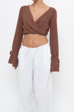 Load image into Gallery viewer, WHITE FOX x Brown Long Sleeve Knit Crop (XS, S)