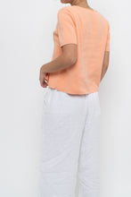 Load image into Gallery viewer, Vintage x Peach Ribbed Short Sleeve Knit Cardigan (S, M)